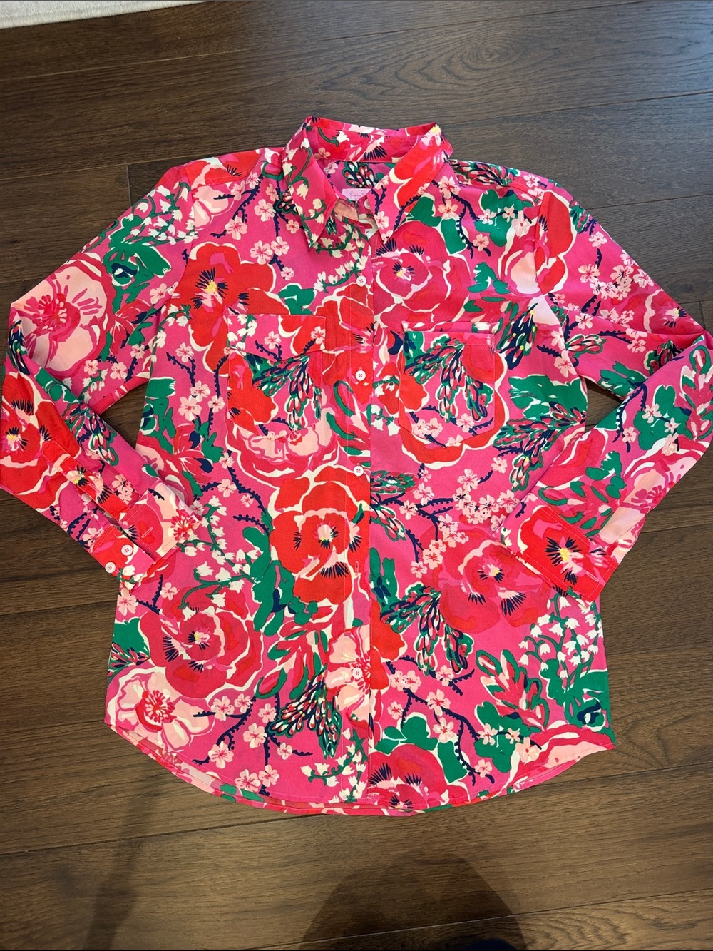 Lilly Pulitzer Kapri Top Hotty Pink Medium - C52-005